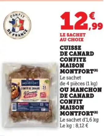 Hyper U MAISON MONTFORT Cuisse de canard confite offre