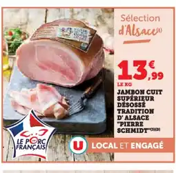 Hyper U Jambon cuit supérieur désossé tradition d'alsace offre