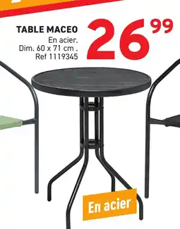 Trafic Table maceo offre