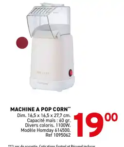 Trafic Machine a pop corn offre
