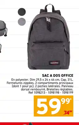 Trafic Sac a dos office offre