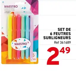 Trafic Set de 6 feutres surligneurs offre