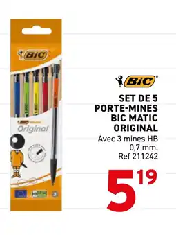 Trafic BIC Set de 5 porte-mines bic matic original offre