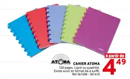 Trafic Cahier atoma offre