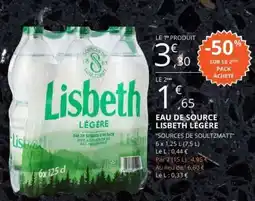 E.Leclerc Eau de Source Lisbeth Légère offre