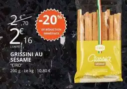 E.Leclerc GRISSINI AU SÉSAME CIRO offre