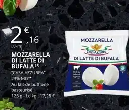 E.Leclerc MOZZARELLA DI LATTE DI BUFALA offre