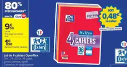 Carrefour Drive Oxford - lot de 4 cahiers openflex offre