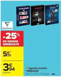 Carrefour Drive Clairefontaine - agenda scolaire freegun offre