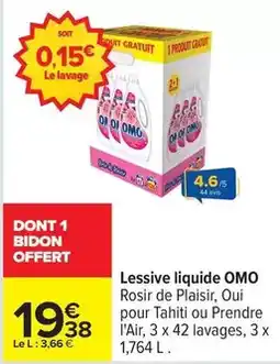 Carrefour Drive Omo - lessive liquide offre