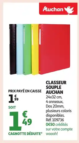 Auchan AUCHAN Classeur souple offre