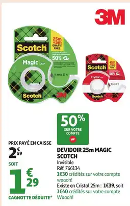 Auchan 3M Devidoir magic scotch offre