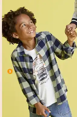 Auchan INEXTENSO Chemise + tee-shirt garçon offre