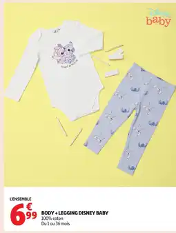 Auchan Body + legging disney baby offre