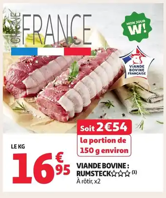 Auchan Viande bovine rumsteck offre
