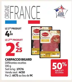 Auchan BIGARD Carpaccio offre