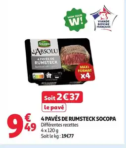 Auchan SOCOPA 4 pavés de rumsteck offre