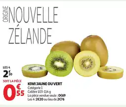 Auchan Kiwi jaune ou vert offre