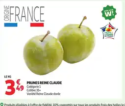 Auchan Prunes reine claude offre