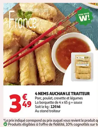 Auchan 4 nems auchan le traiteur offre