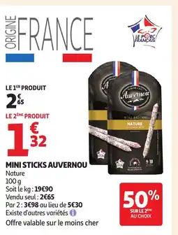 Auchan AUVERNOU Mini sticks offre