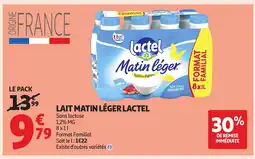 Auchan LACTEL Lait matin léger offre