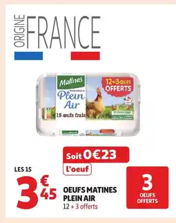 Auchan Oeufs matines plein air offre