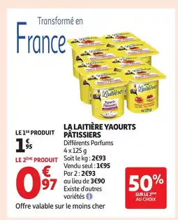 Auchan LA LAITIÈRE Yaourts pâtissiers offre