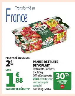 Auchan Panier de fruits de yoplait offre