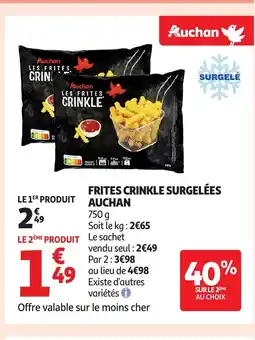Auchan AUCHAN Frites crinkle surgelées offre