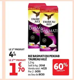 Auchan TAUREAU AILÉ Riz basmati du penjab offre