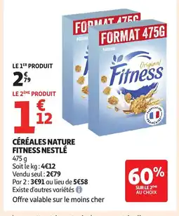 Auchan Céréales nature fitness nestle offre