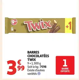 Auchan TWIX Barres chocolatées offre