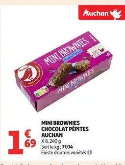 Auchan AUCHAN Mini brownies chocolat pépites offre