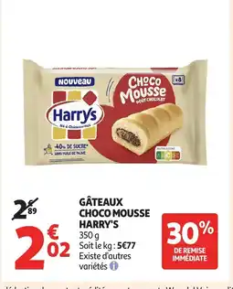 Auchan HARRY'S Gâteaux choco mousse offre