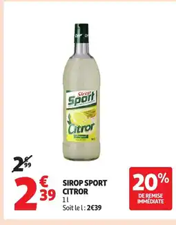 Auchan CITROR Sirop sport offre