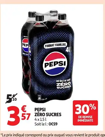 Auchan PEPSI Zéro sucres offre