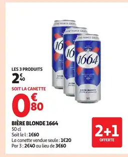 Auchan 1664 Bière blonde offre