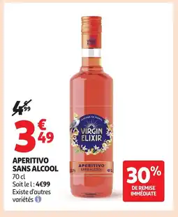 Auchan Aperitivo sans alcool offre