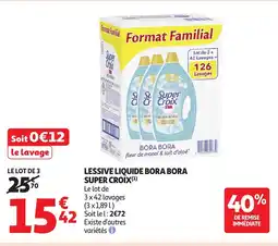 Auchan SUPER CROIX Lessive liquide bora bora offre