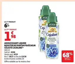 Auchan CAJOLINE Adoucissant liquide booster de parfum fraîcheur céleste offre
