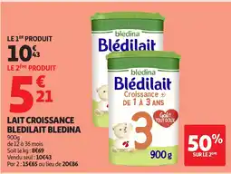 Auchan BLEDINA Lait croissance bledilait offre