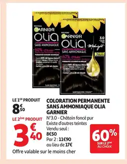 Auchan OLIA GARNIER Coloration permanente sans ammoniaque offre