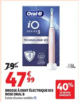 Auchan ORAL B Brosse à dent électrique 103 rose offre