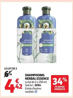 Auchan HERBAL ESSENCE Shampooing offre