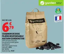 Auchan GARDENSTAR Charbon de bois filière responsable auchan offre