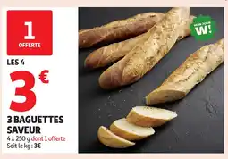 Auchan 3 Baguette saveur offre