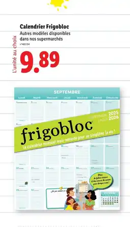 Lidl Calendrier Frigobloc offre