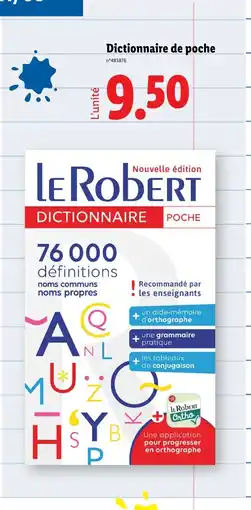 Lidl Dictionnaire de poche offre