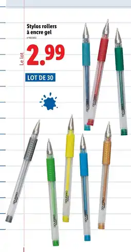 Lidl Stylos rollers à encre gel offre